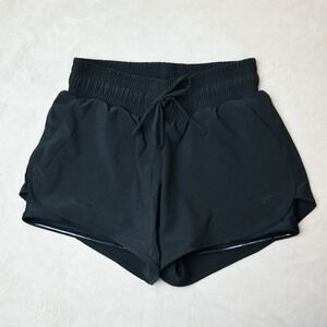 Albion Fit Black Lunge Shorts Womens S Athletic Running Gym Workout High Waist